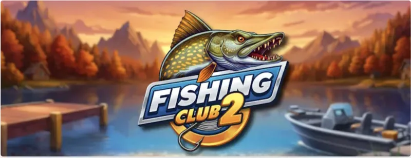 Fishing Club 2 dawn lake scenery banner with boat and reeds